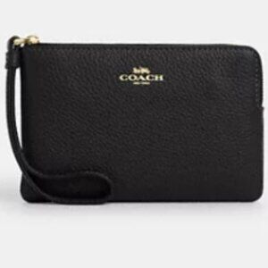 Coach Corner Zip Wristlet